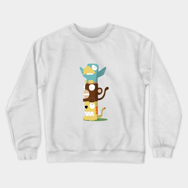 Animal Totem Crewneck Sweatshirt by PolitaStore